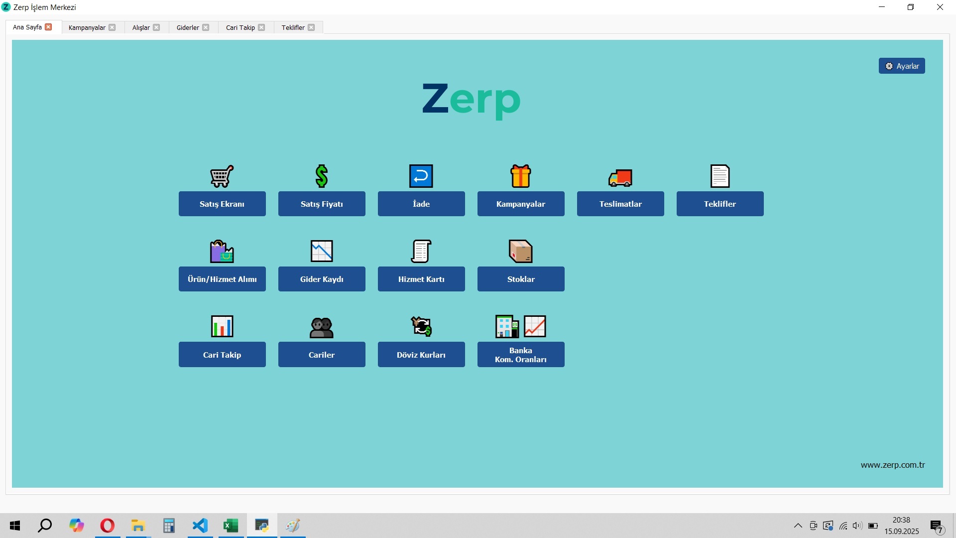Program Ana Ekranı